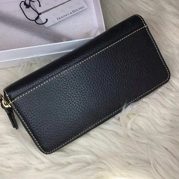 Dooney pebble leather wristlet wallet large organizer - Picture 2 of 9